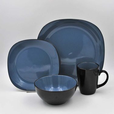 16pc Dinner Set Stoneware - Bali Blue