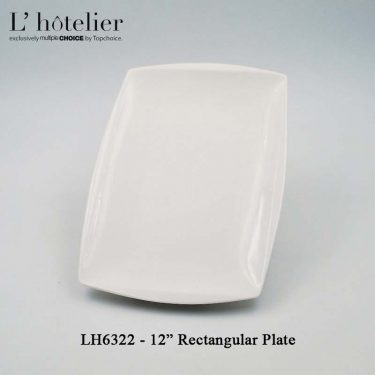 L'Hotelier 12" Rectangular Plate A