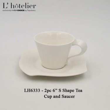 L'Hotelier S Square Shape 6" Tea Cup and Saucer