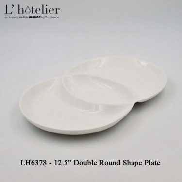 L'Hotelier 12.5" Double Round Shape Plate