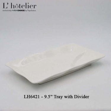 L'Hotelier Tray with Divider 9.5"