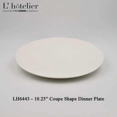 L'Hotelier Dinner Plate Coupe Shape 10.25"