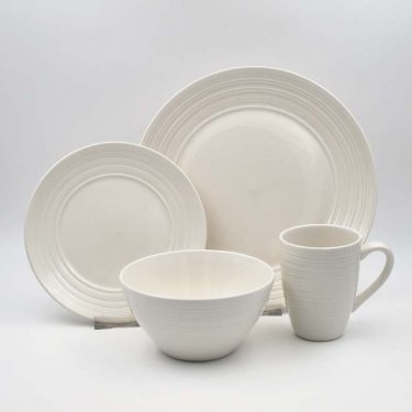 16pc Dinner Set Stoneware - Ripple