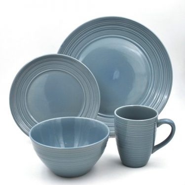 16pc Dinner Set Stoneware - Ripple Stone
