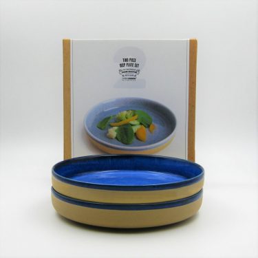 Artisan Blue - 2pc 8" Reactive Glazed Porcelain Deep Plate