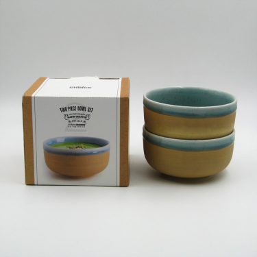 Artisan Jade - 2pc 5" Reactive Glazed Porcelain Bowl