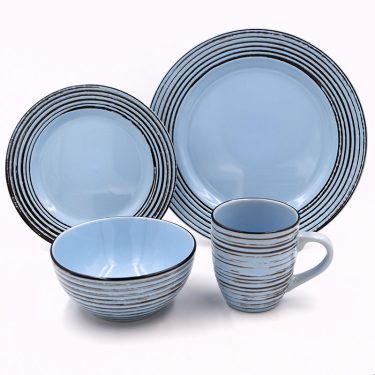 16pc Dinner Set Stoneware - Birch Sky