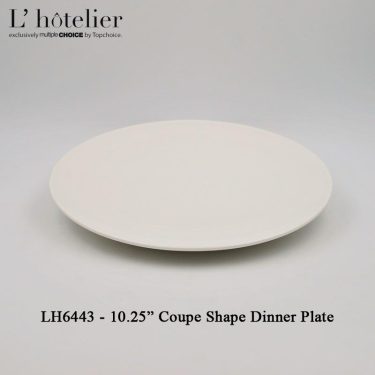 L'Hotelier Coupe Shape 10.25" Round Plate