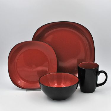 16pc Dinner Set Stoneware - Bali Carmine