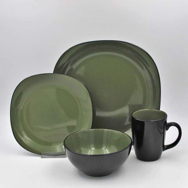 16pc Dinner Set Stoneware - Bali Green