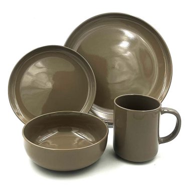 16pc Dinner Set Stoneware - Hudson Taupe